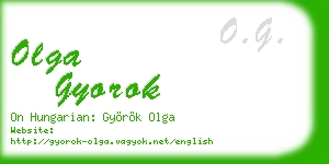 olga gyorok business card